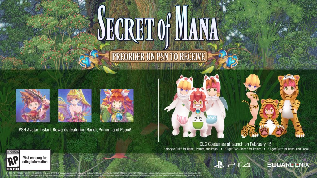 Les bonus de précommande de Secret of Mana